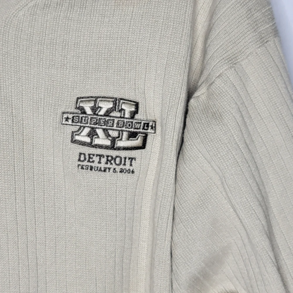 Vintage Y2K Super Bowl XL Detroit Exclusive Stadium Collection Sweater Size L